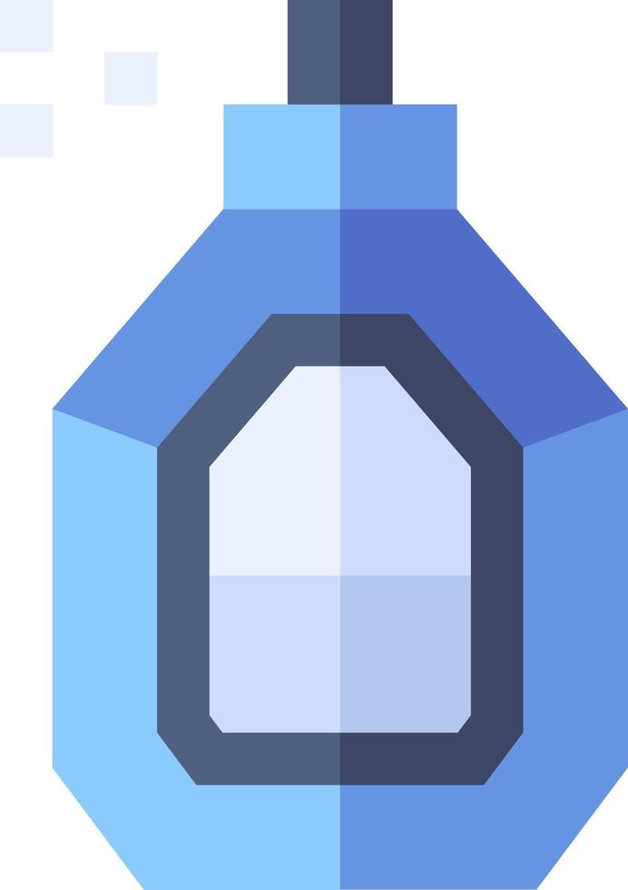 A blue bottle with a white background vector
