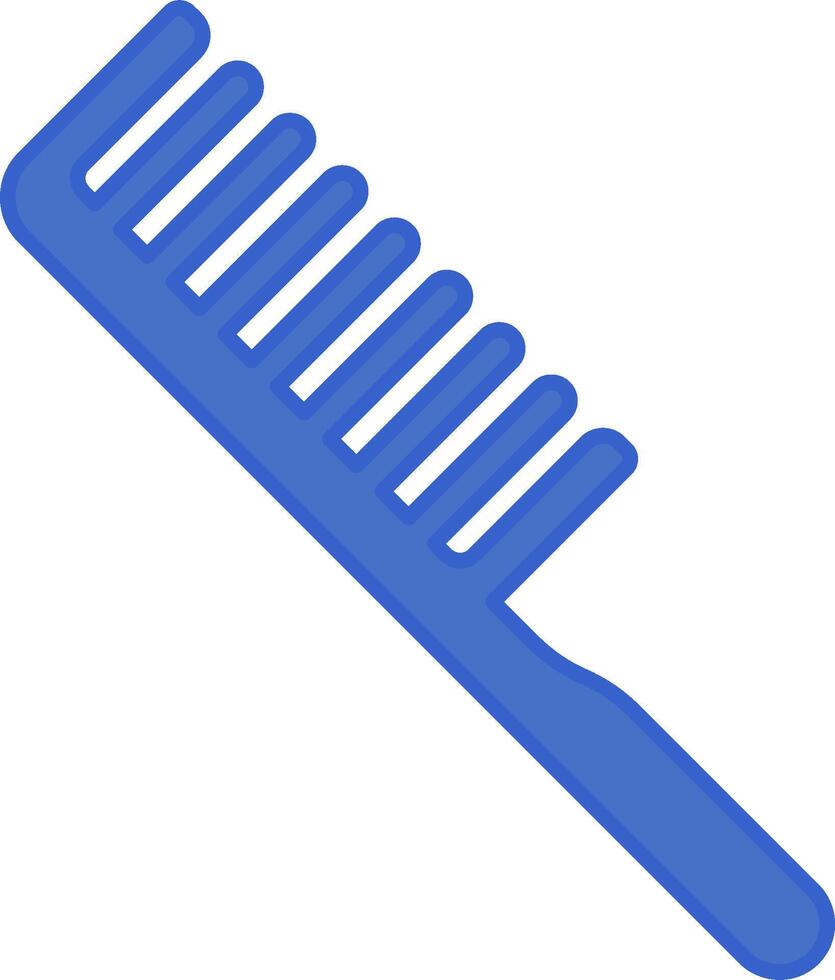 A blue comb on a white background vector