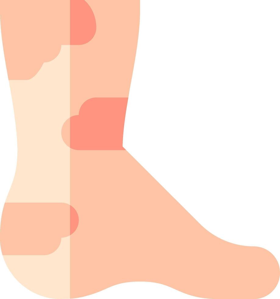 A foot with a rash on it vector