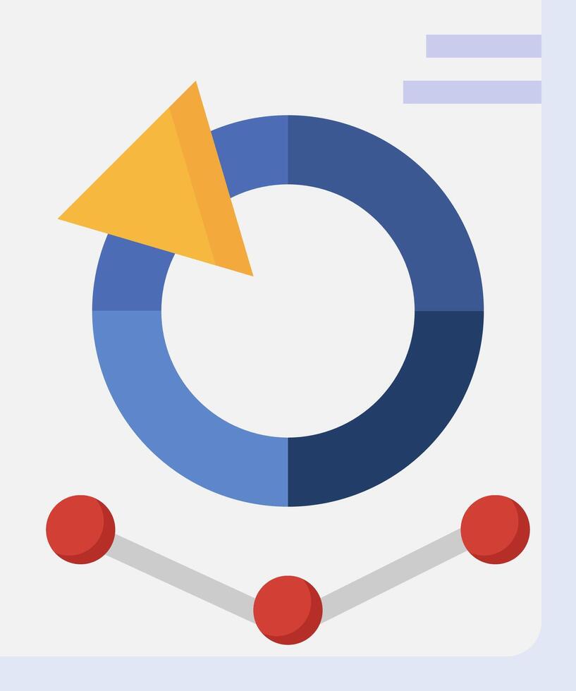 A flat icon with a circle and arrows vector