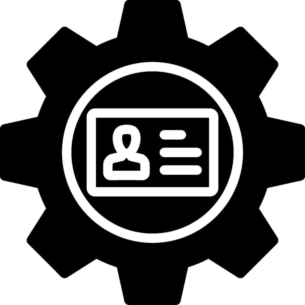 A gearwheel with a person inside it vector