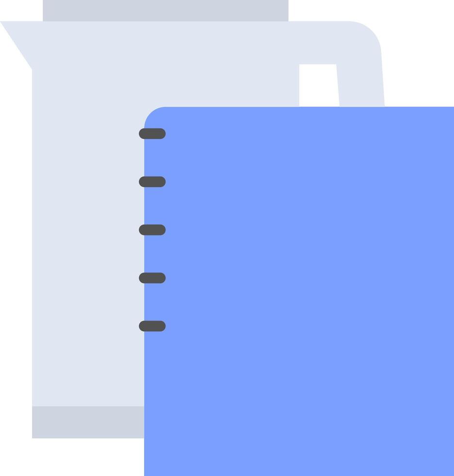 A blue notebook and a pitcher on a white background vector