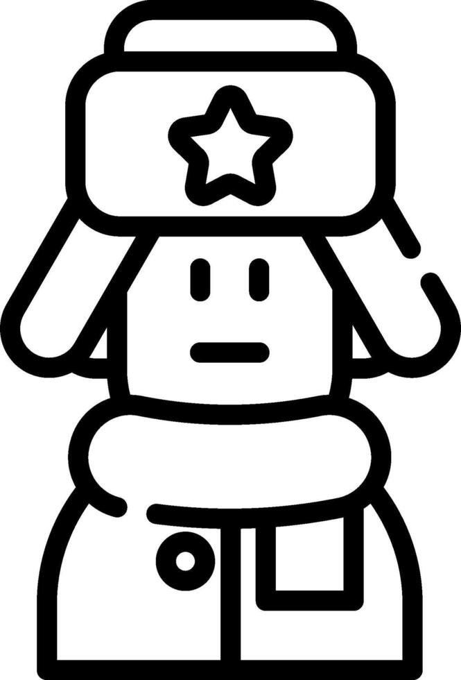 Russian soldier icon vector