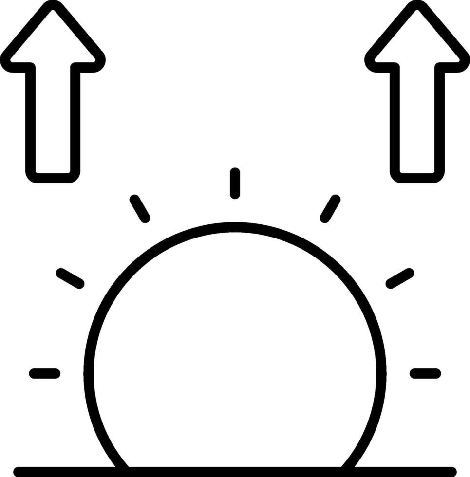 Sun and arrows icon vector