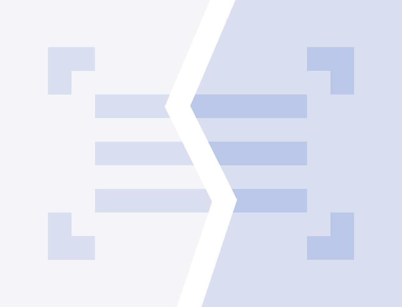 A white and blue image of a document with two lines vector