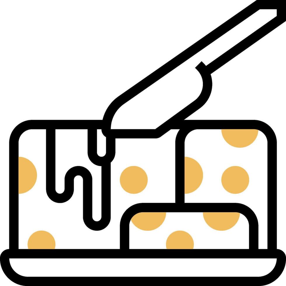 A piece of cake with a knife and fork vector