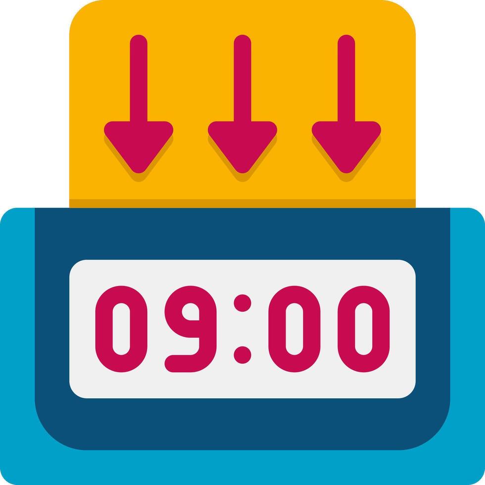 A clock with arrows pointing to the left and right vector