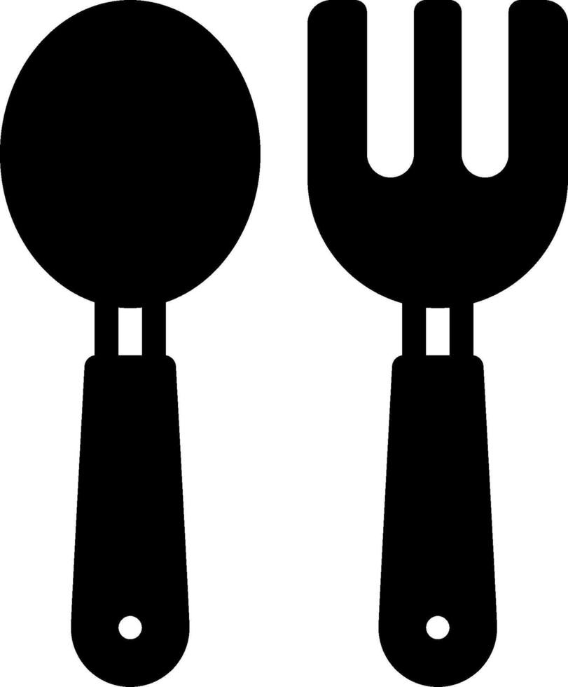 Fork and spoon clip art vector