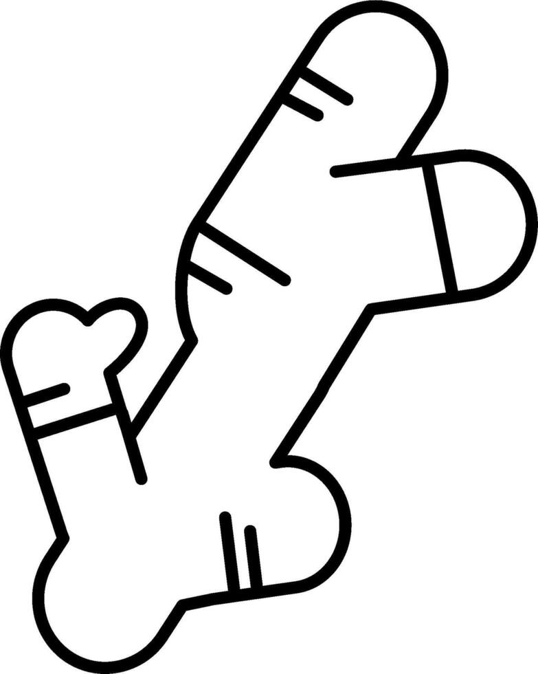 A black and white drawing of a person with a foot vector
