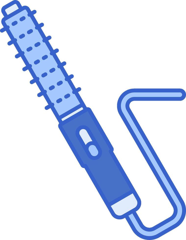 A blue comb with a handle on it vector