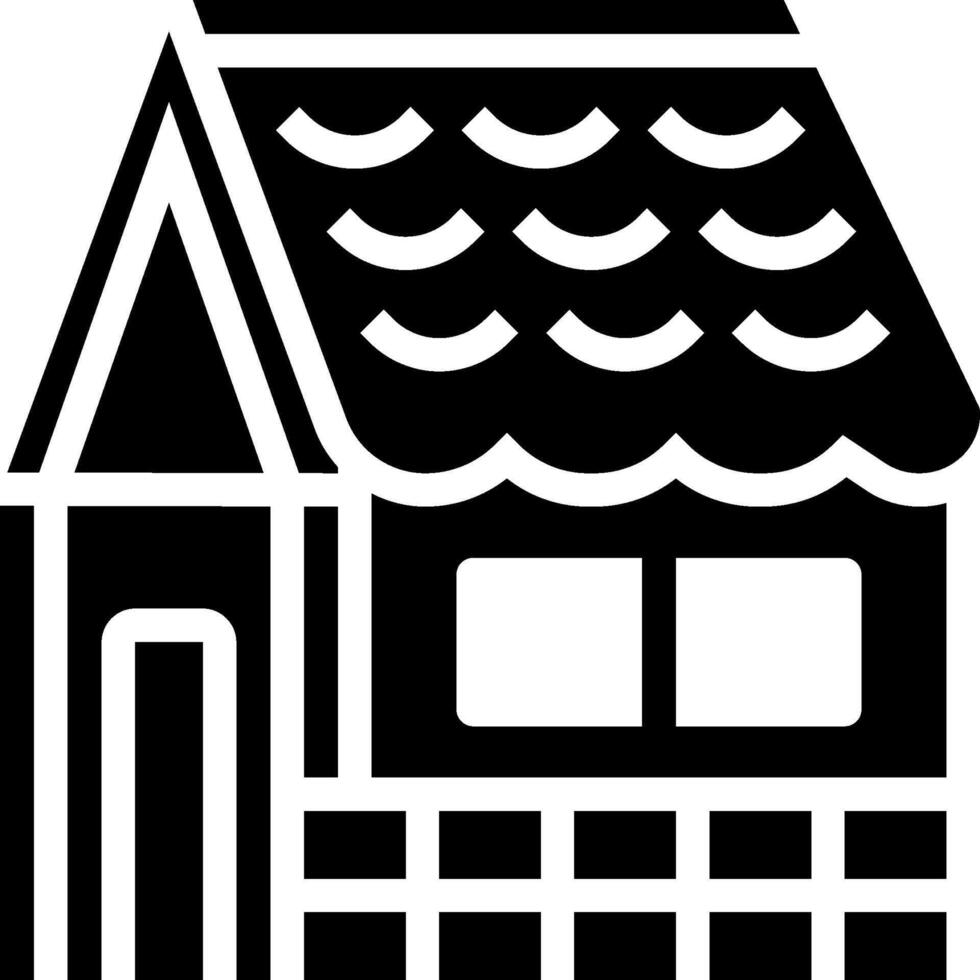 A black and white house icon vector