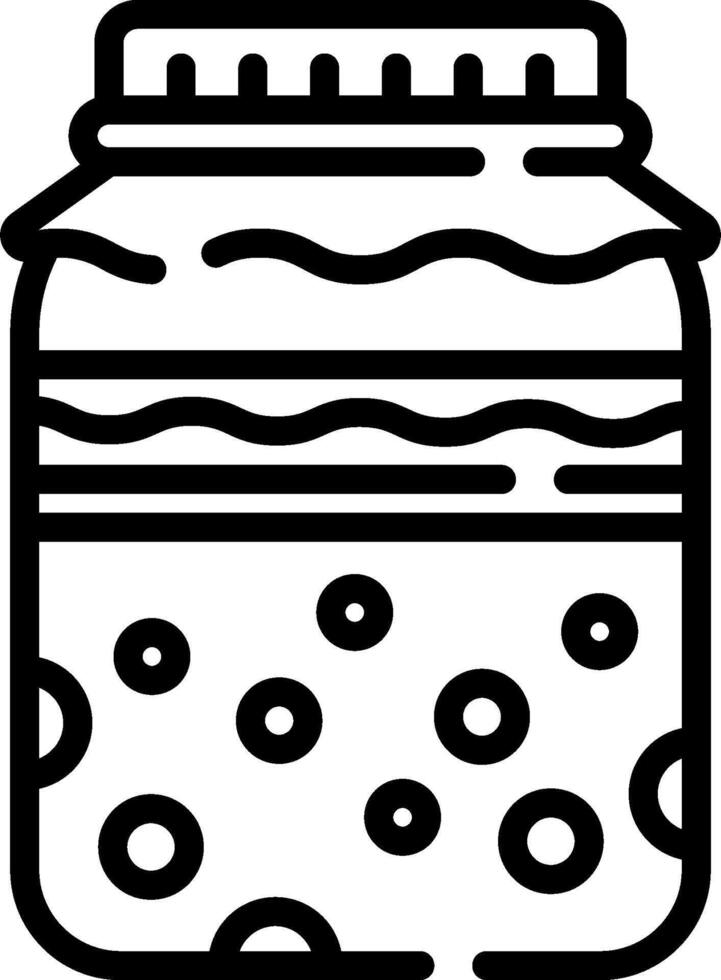 A jar of jam with a lid on it vector