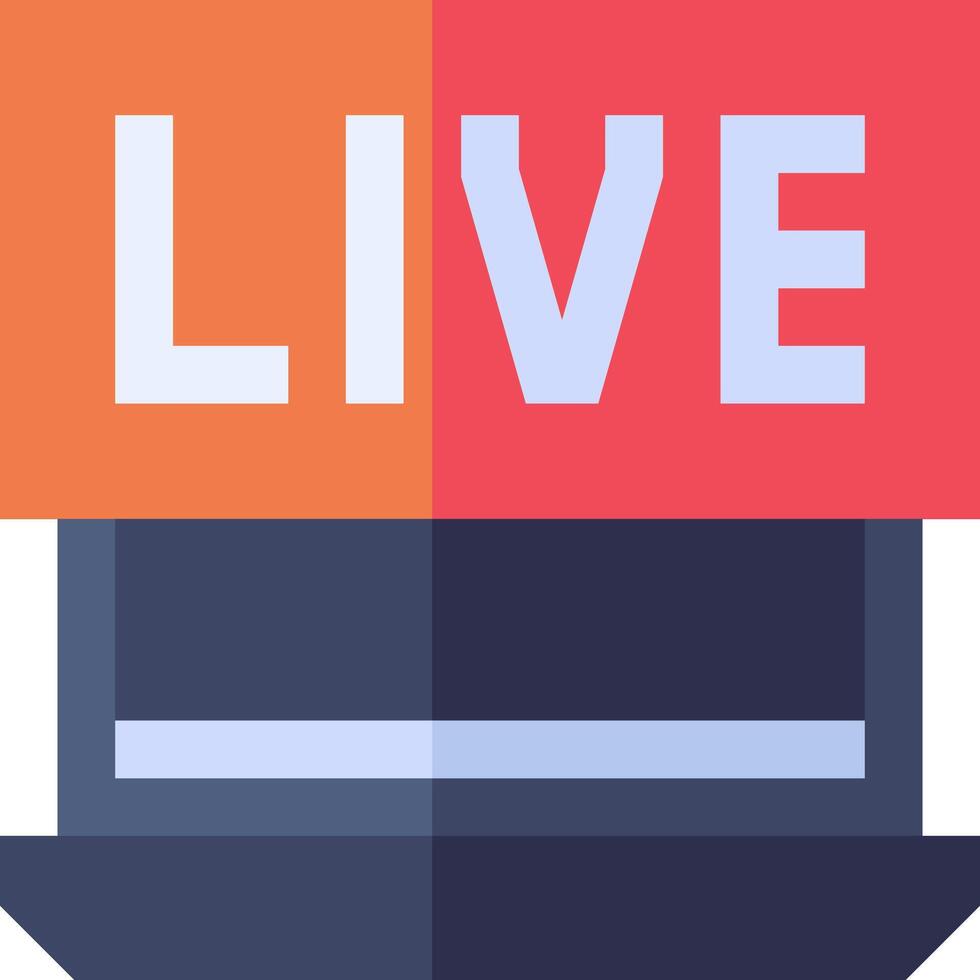 Live streaming app icon vector