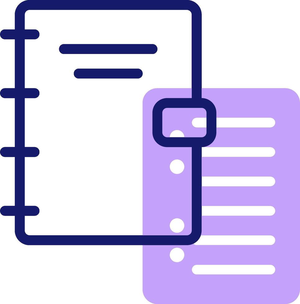 A notebook and pen icon on a white background vector
