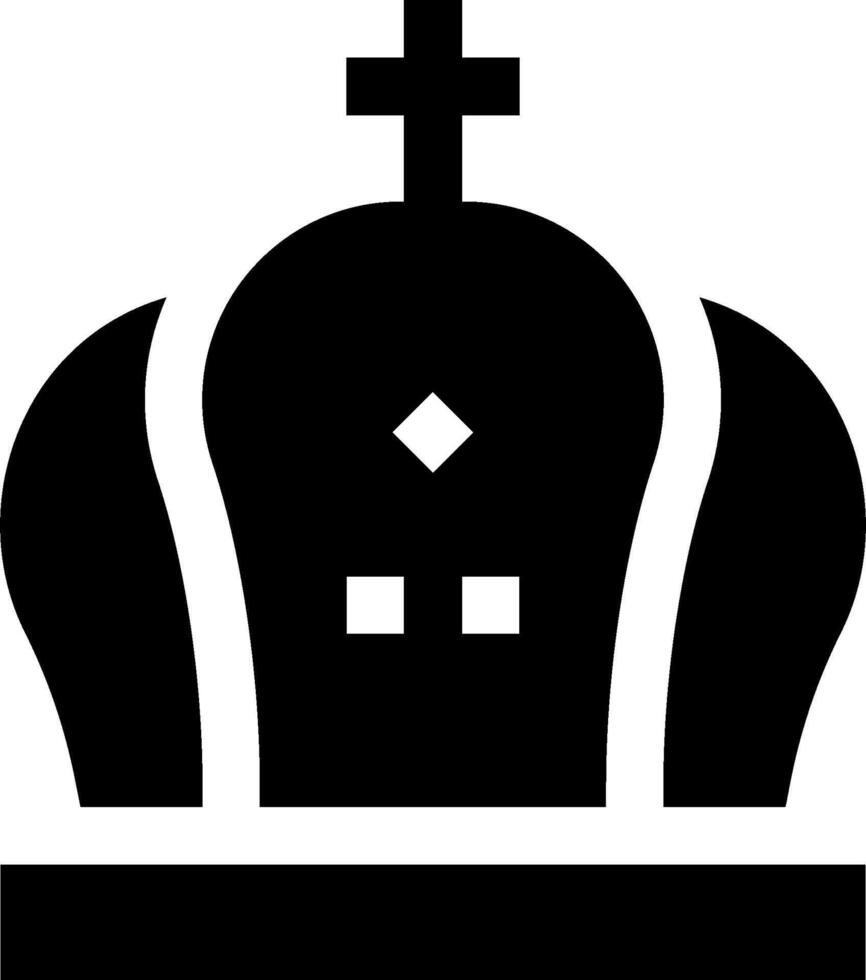 A black and white image of a crown vector
