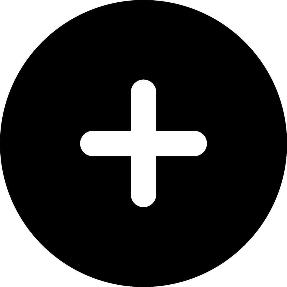 A black and white cross in a circle vector