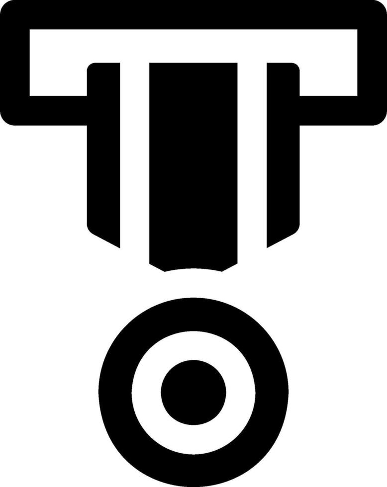 A black and white icon of a t vector