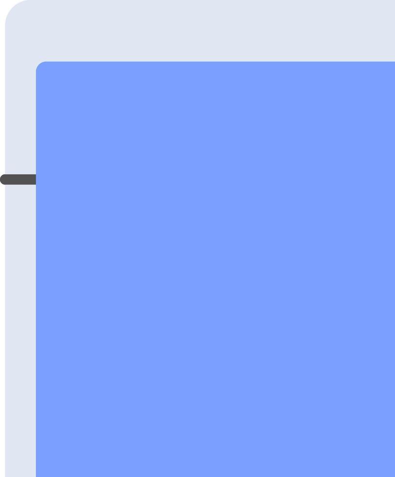 A blue rectangle with a black border vector