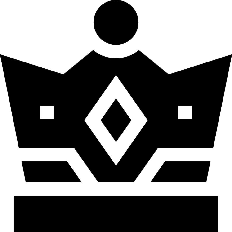 A black and white crown icon vector