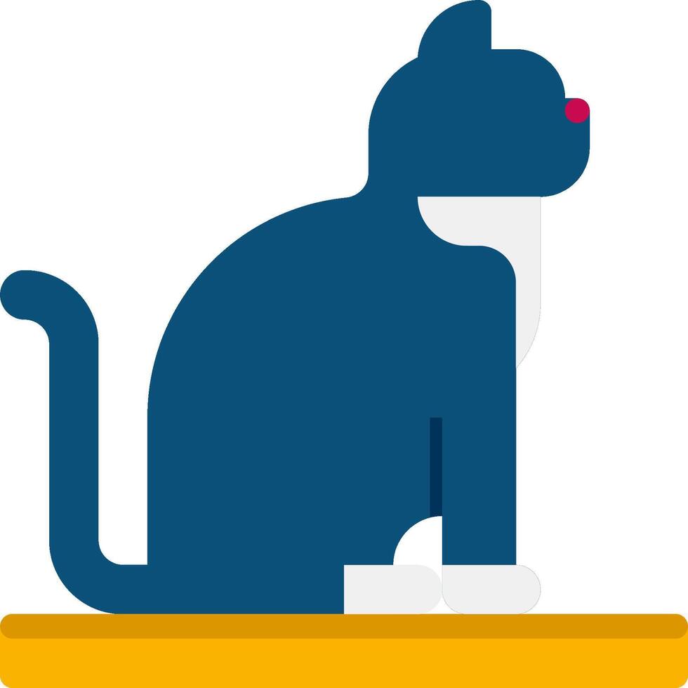 A cat sitting on a table with a white background vector