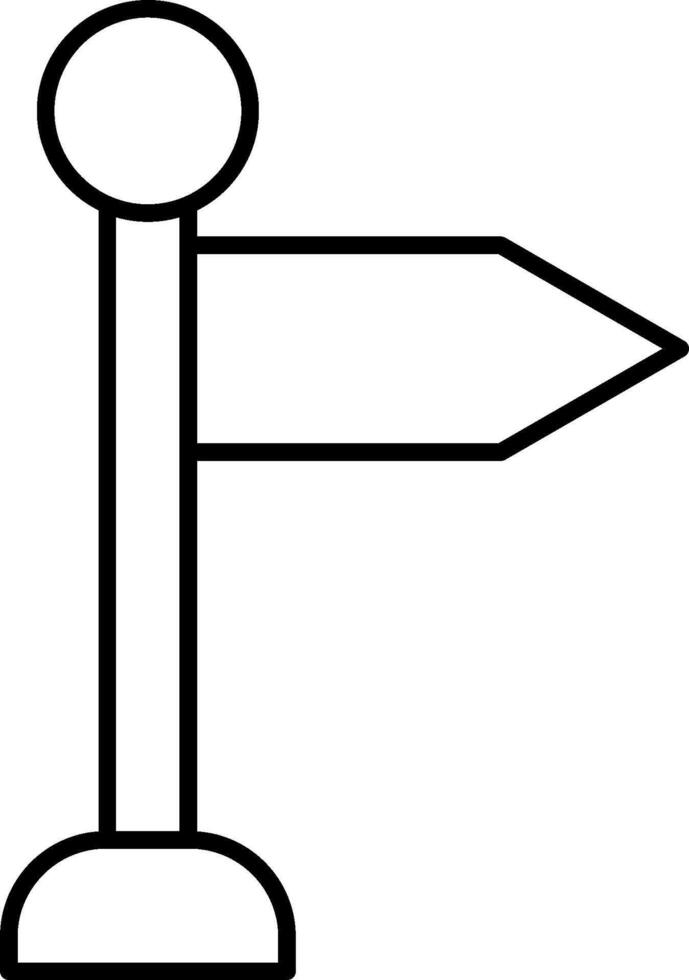 A black and white drawing of a signpost vector