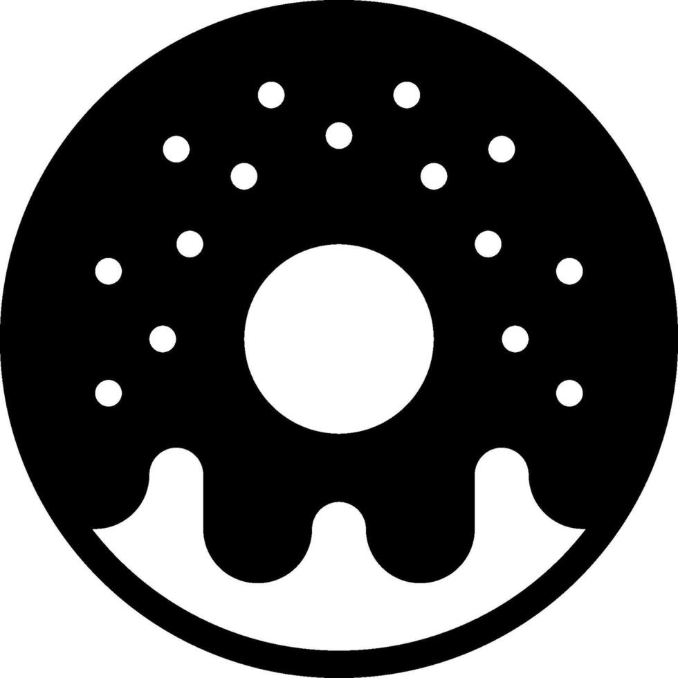 A black and white image of a donut with waves vector