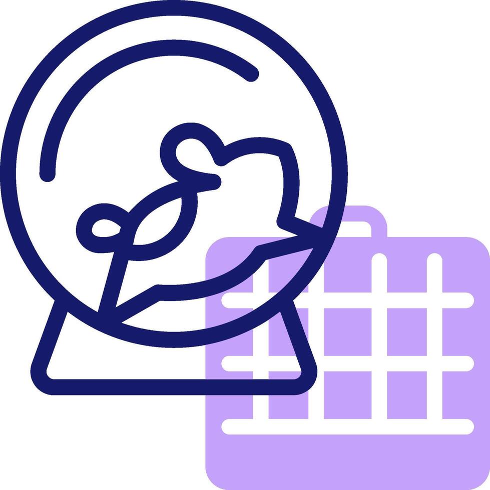 A mouse in a glass ball with a calendar vector
