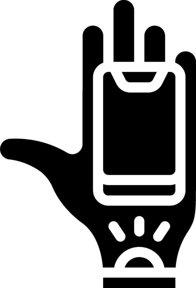 A hand holding a cell phone icon vector