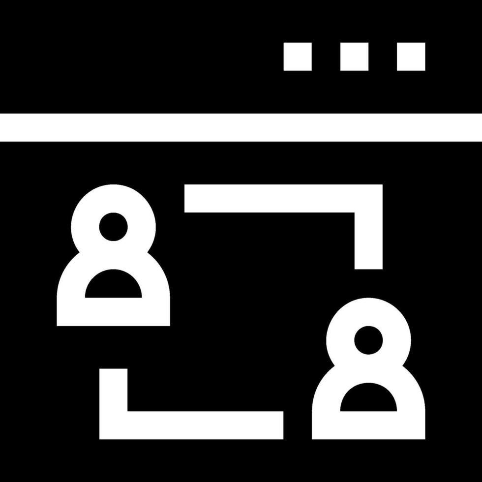 A black and white icon of two people vector