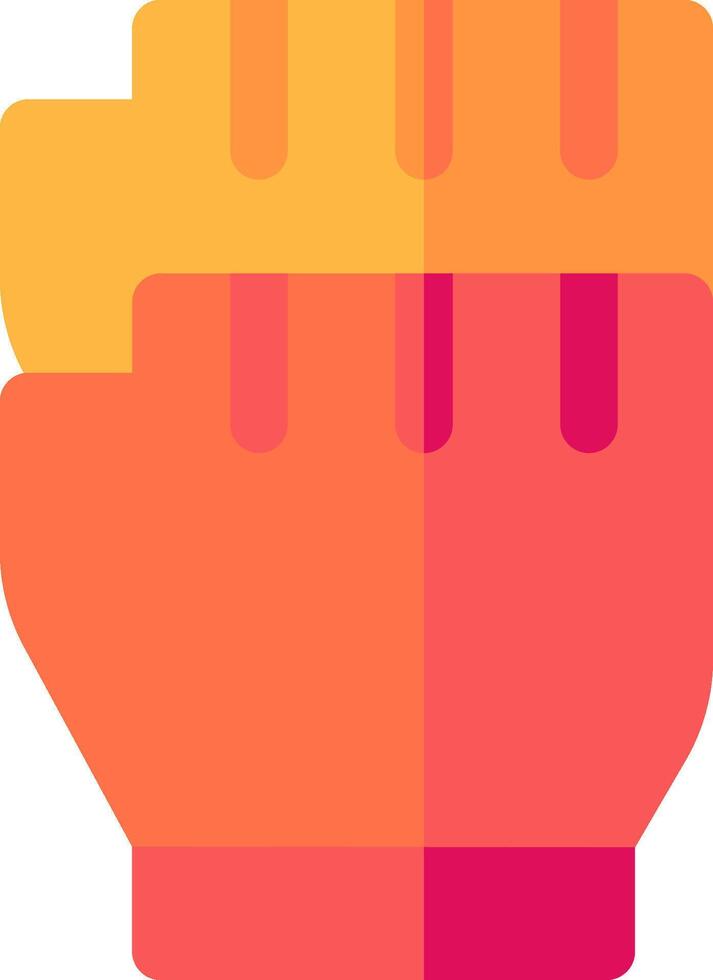 A glove with a fist in it vector