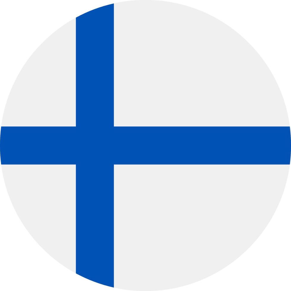 The flag of finland in a circle vector
