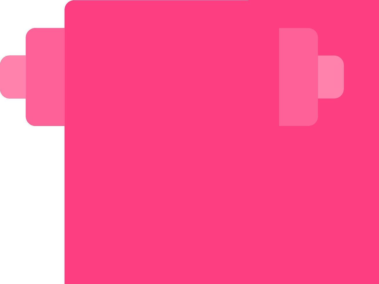 A pink rectangle with two dumbbells on it vector
