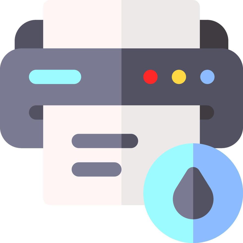 A printer with a drop of ink on it vector