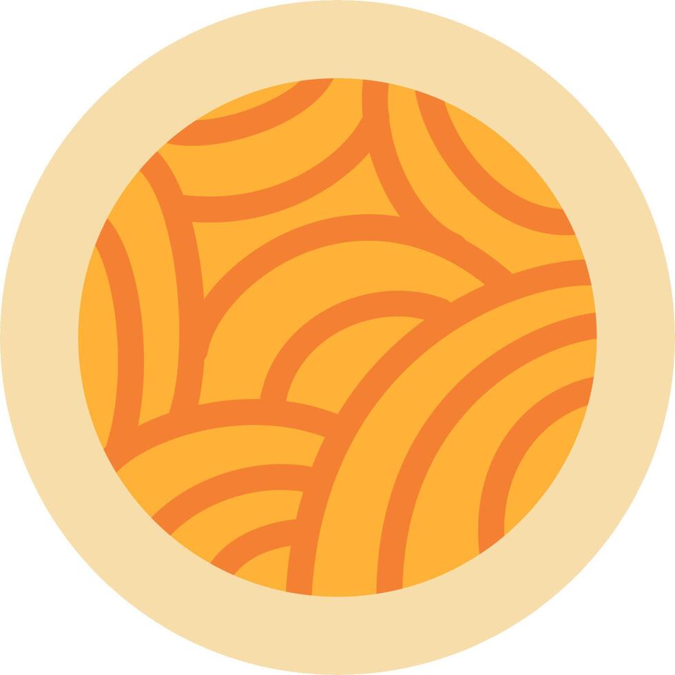 A circular orange and white pattern with a wavy pattern vector
