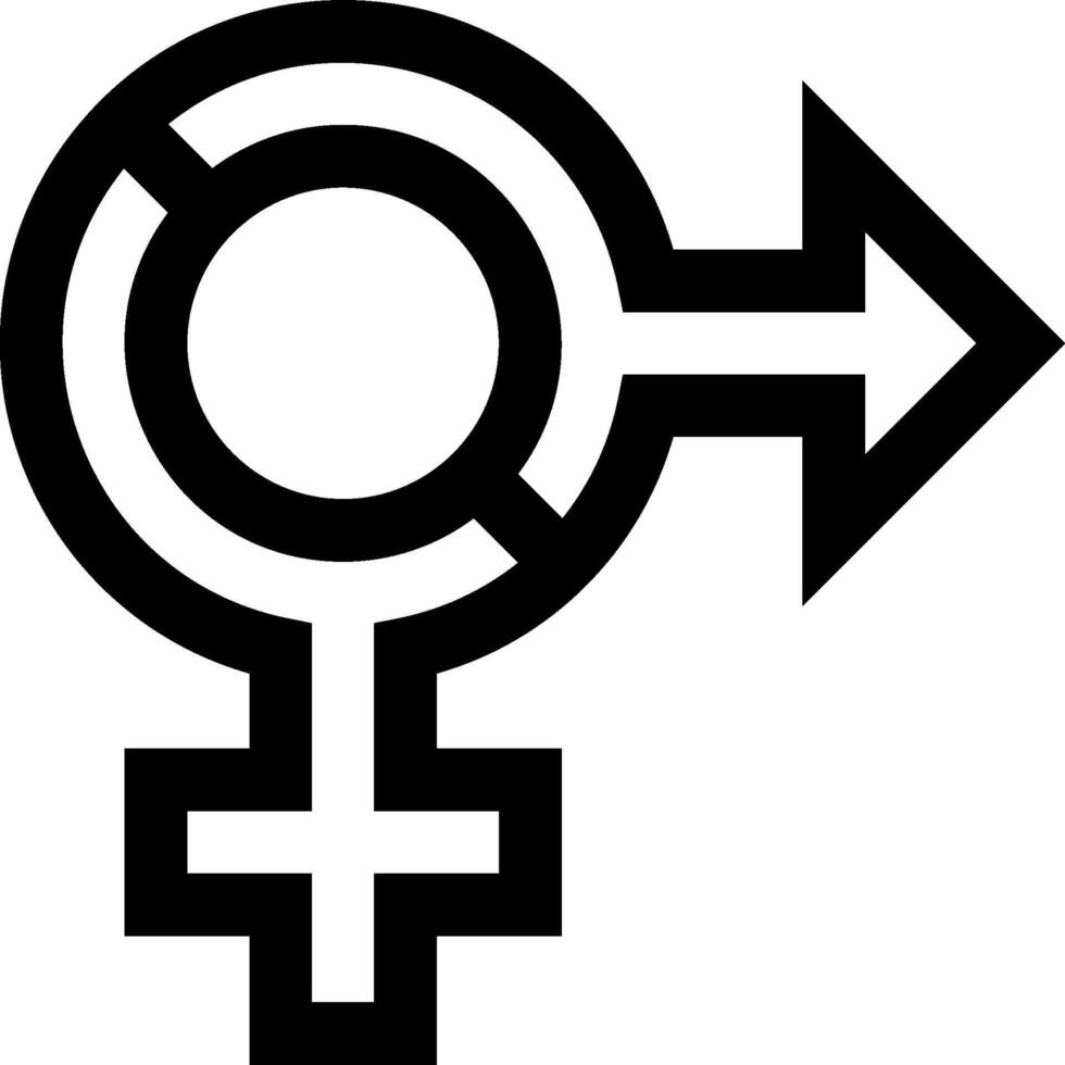 A male and female symbol on a white background vector