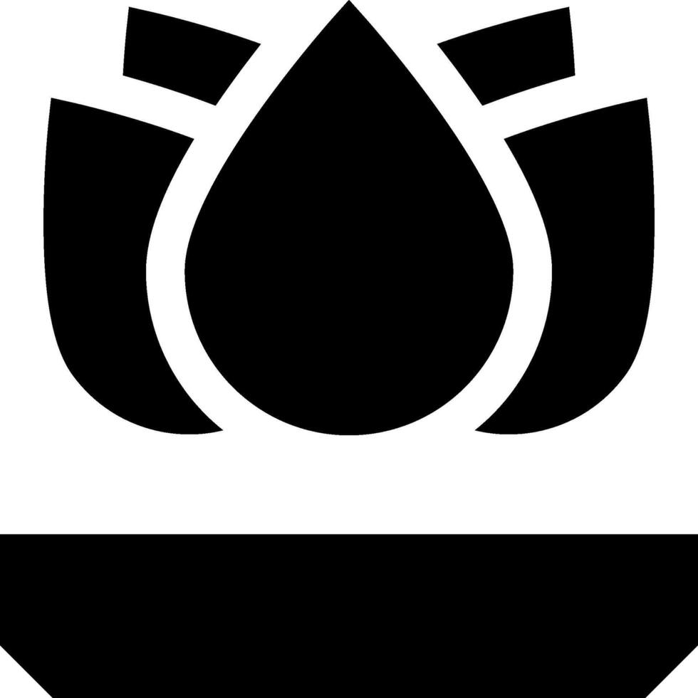 A black and white logo of a flower vector