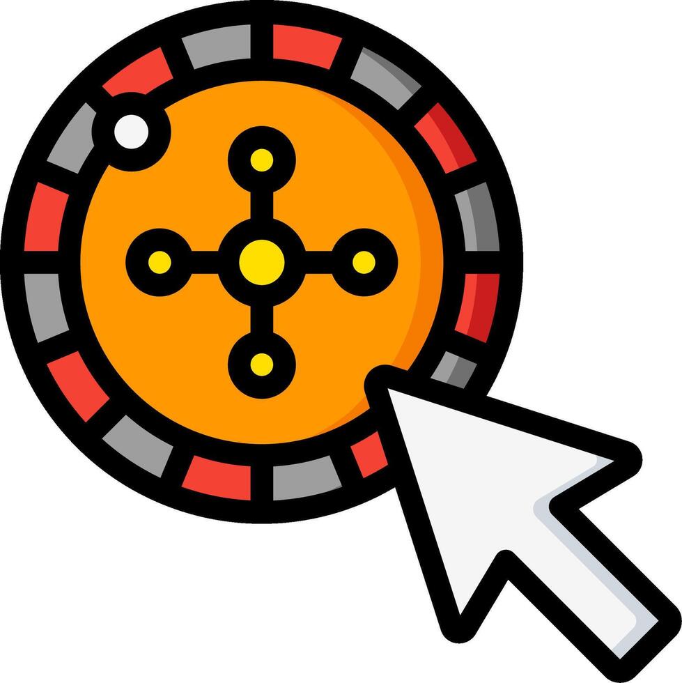 A mouse pointing at a button with a circle around it vector
