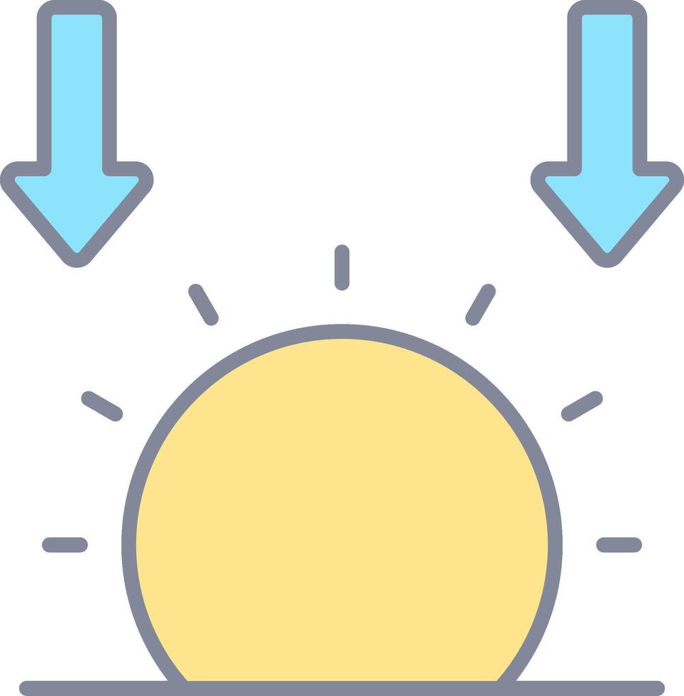 Sun and heat icon vector