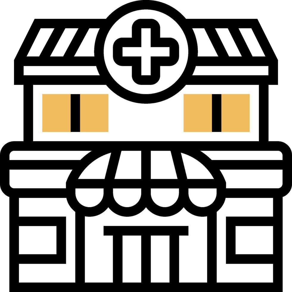 A building with a cross on it vector