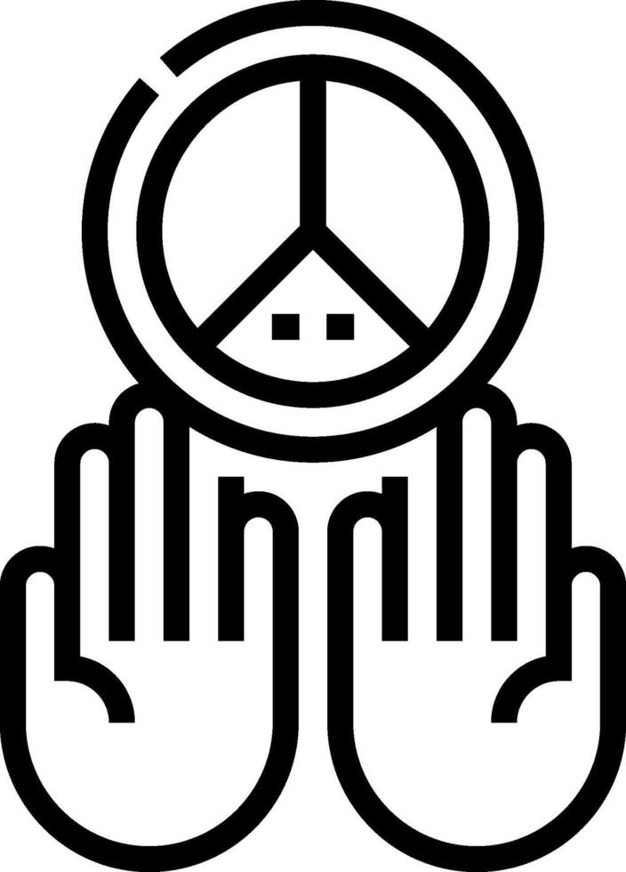 Peace symbol icon illustration vector