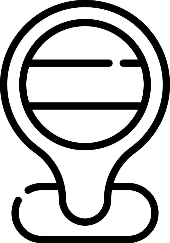 A black and white icon of a ball vector