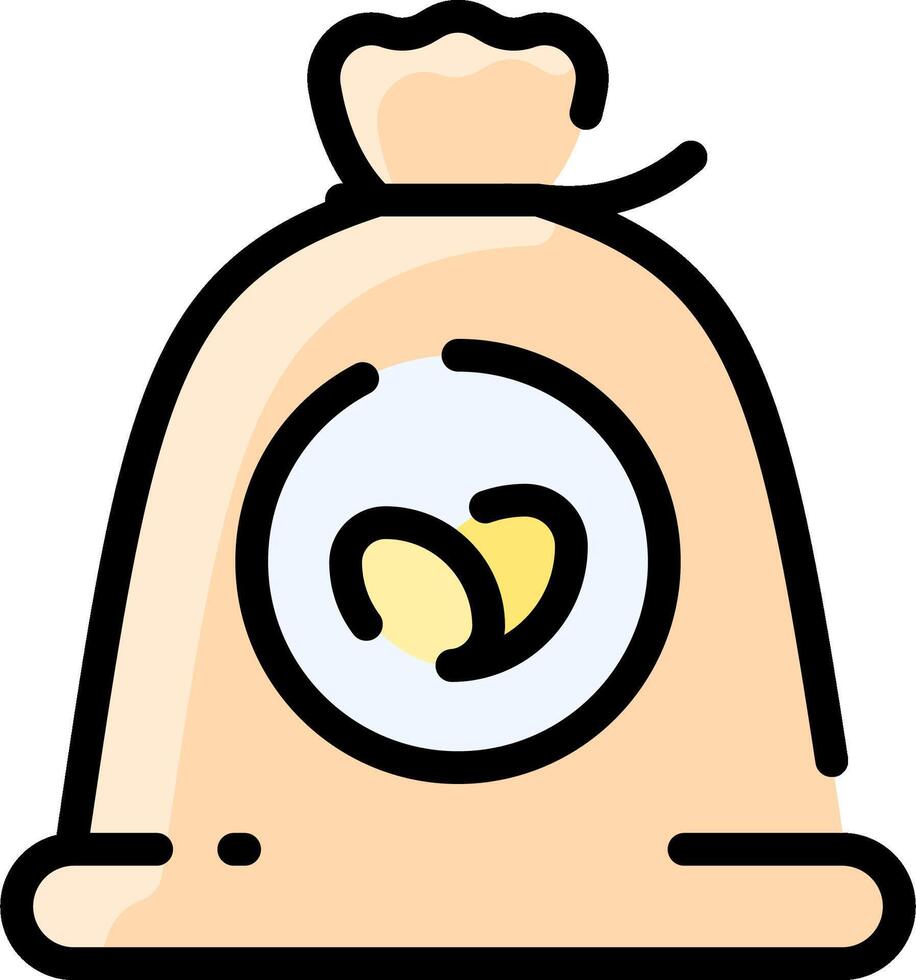 Bag of peanuts icon illustration vector