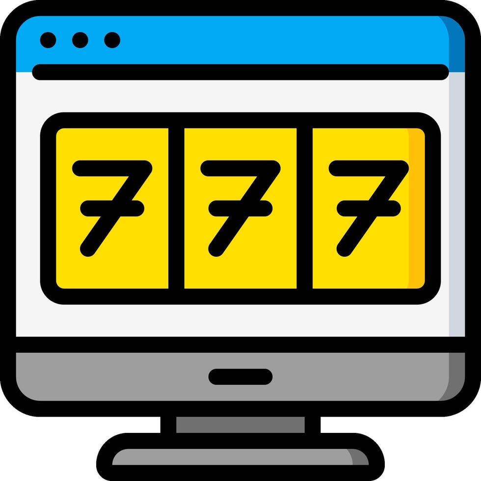 A computer screen with a seven dollar sign on it vector