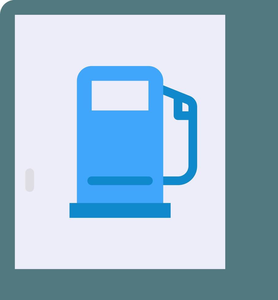 A blue gas pump icon on a white background vector