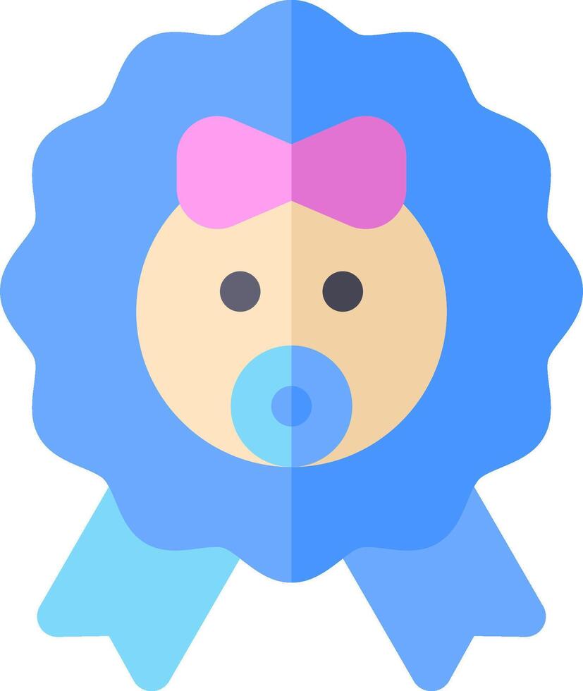 A blue lion with a pacifier in its mouth vector
