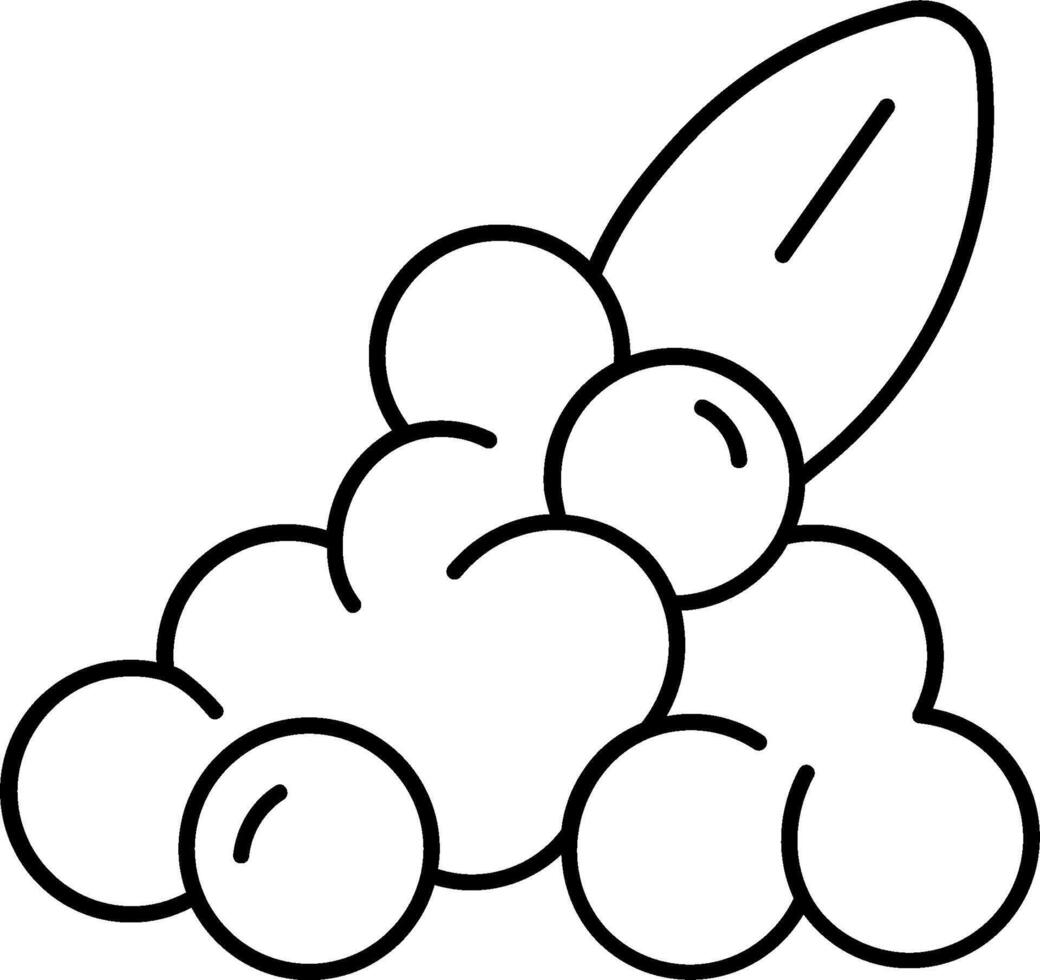 A cartoon drawing of a pile of grapes vector