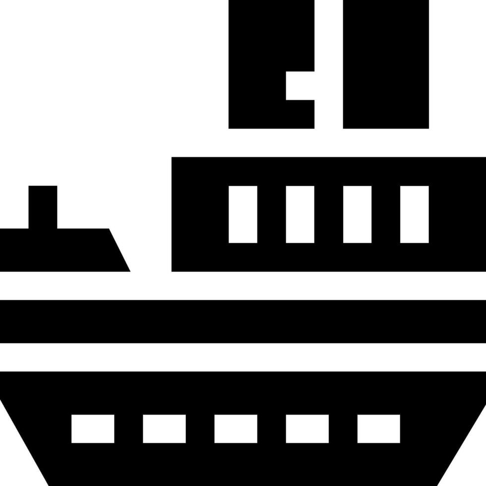 A black and white image of a ship vector