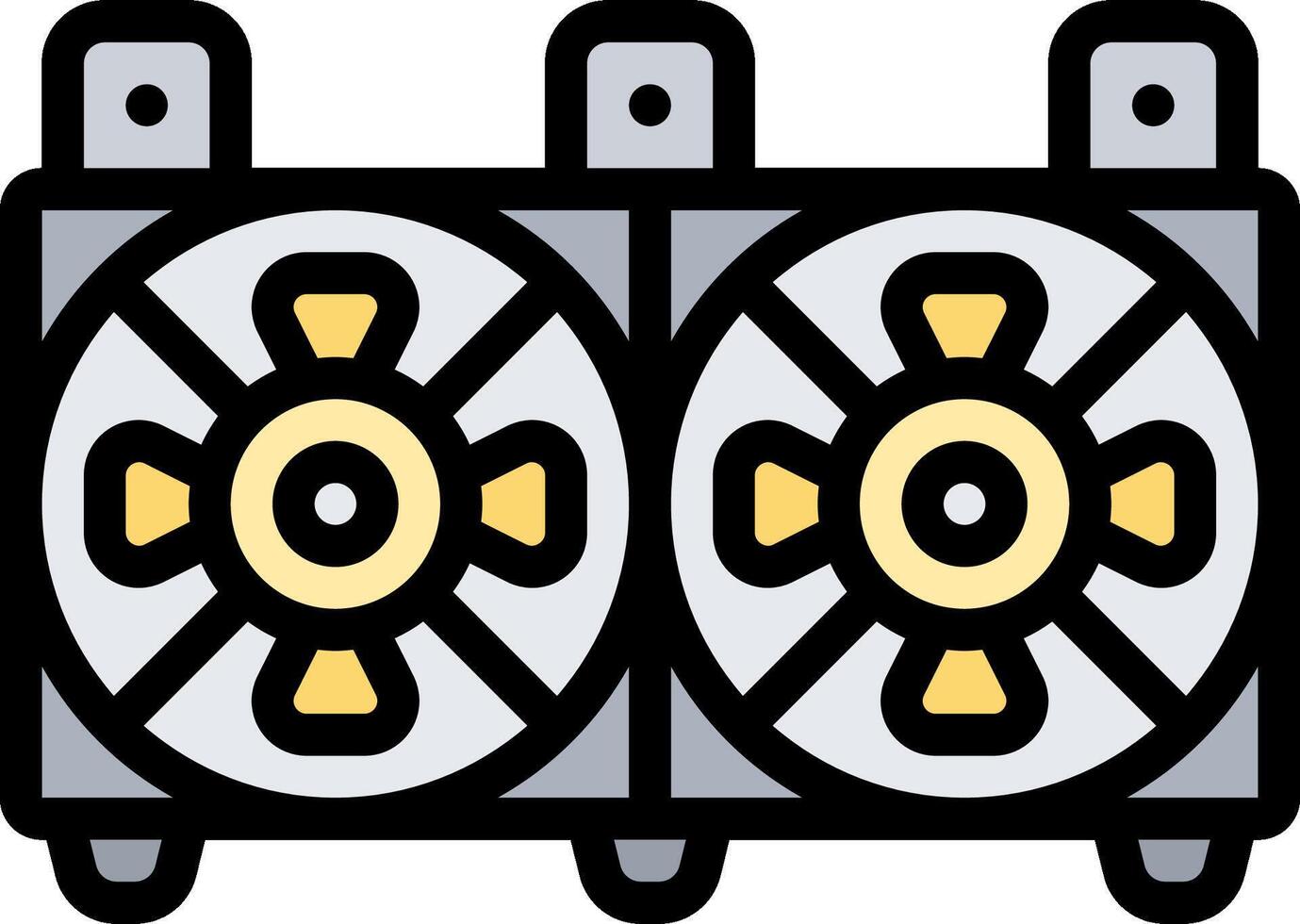 A pair of cooling fans on a white background vector