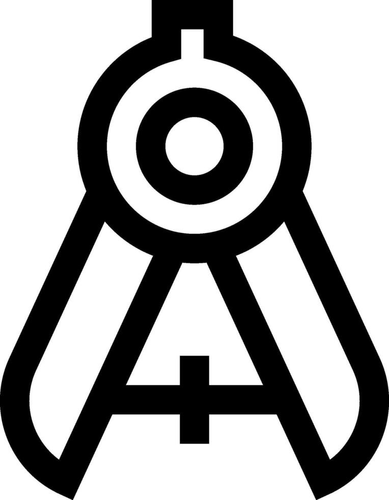 A black and white logo of a compass vector