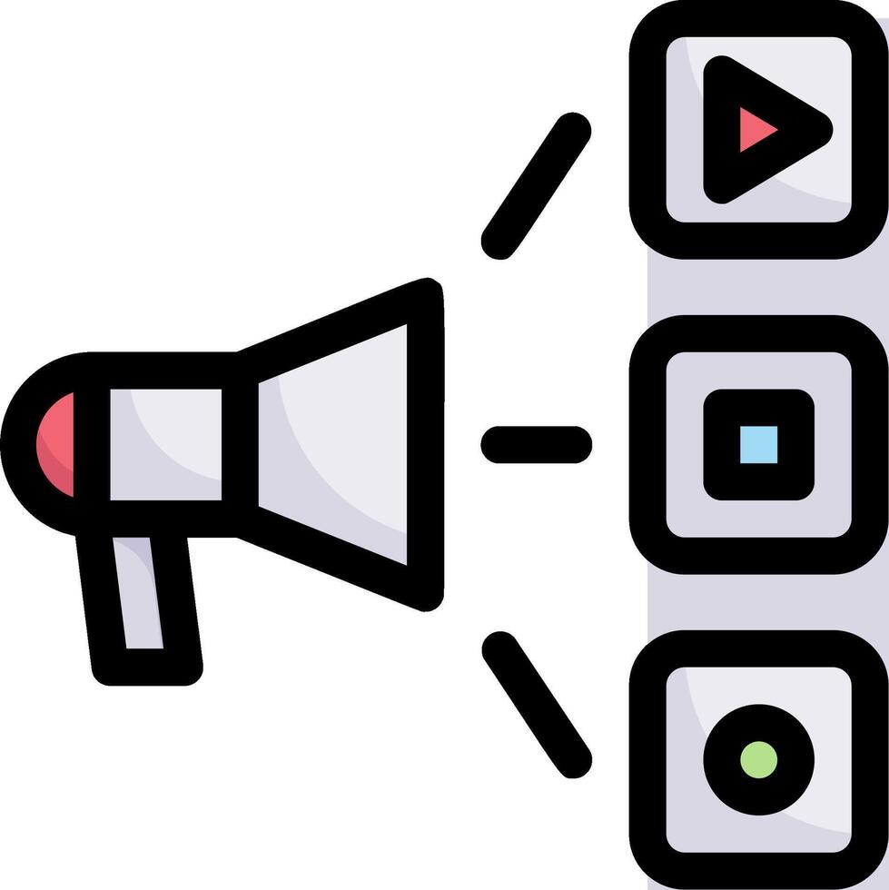 A megaphone and a game icon vector